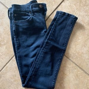 Express Supersoft midrise legging dark wash, size 4R